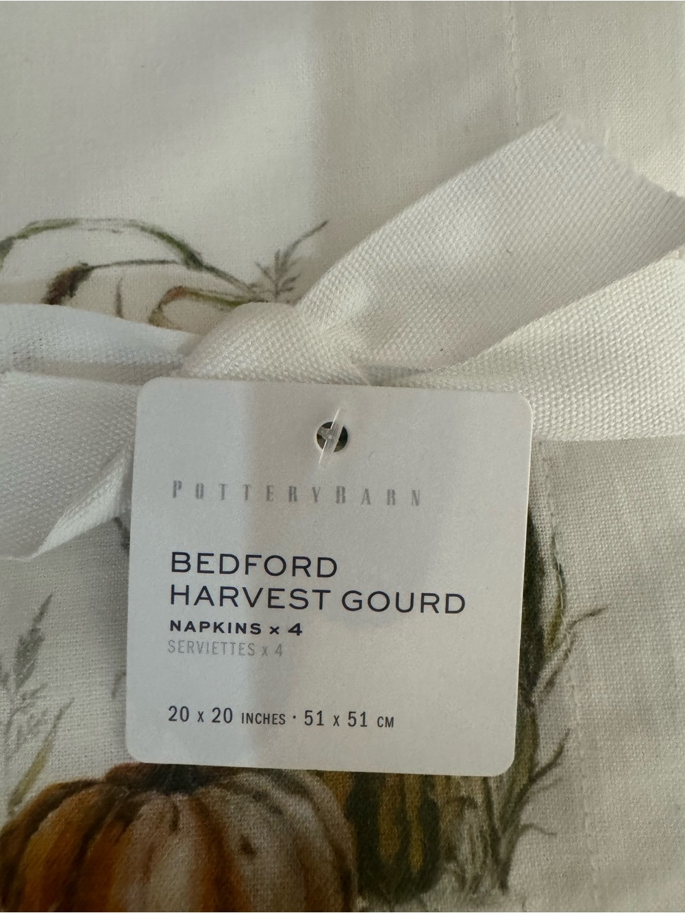 Pottery Barn Bedford Harvest Napkins - Picture 6 of 12